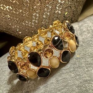 White House Black Market Gold and Black Bracelet